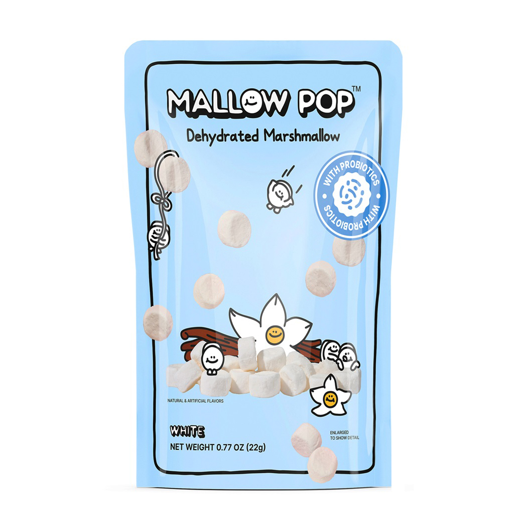 SNAX MALLOW POP WHITE WITH PROBIOTICS  12/0.77 OZ