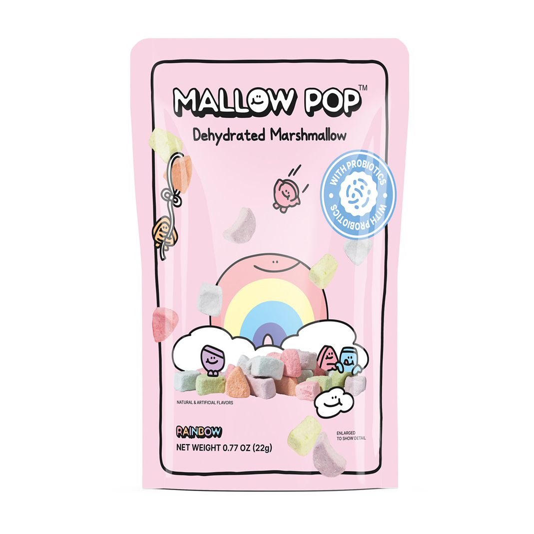 SNAX MALLOW POP RAINBOW WITH PROBIOTICS  12/0.77 OZ